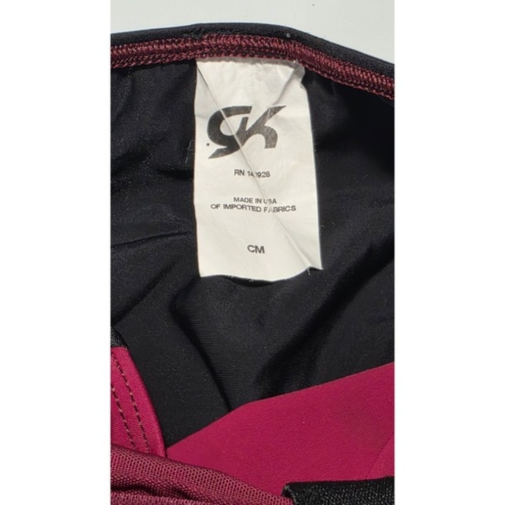 GK Elite Child CM Gymnastics Leotard Maroon And Black - Picture 5 of 7